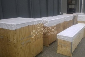 Stirofilm protects crates from water